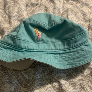 Polo by Ralph Lauren White and Teal Bucket Hat